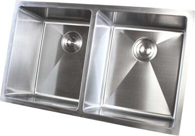 eModern Decor CozyBlock 32" L x 19" W Double Basin Undermount Kitchen Sink