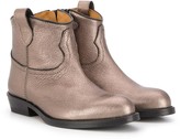 Thumbnail for your product : Gallucci Kids Metallic-Print Slip-On Ankle Boots