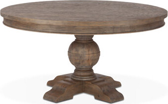 Birch Lane Marlowe Weathered Mango Solid Wood Teak Pedestal Dining Table