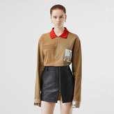 Thumbnail for your product : Burberry Long-sleeve Montage Print Cotton Polo Shirt