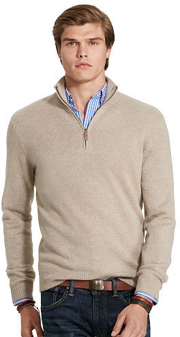 Polo Ralph Lauren Cashmere Half-Zip Sweater - ShopStyle