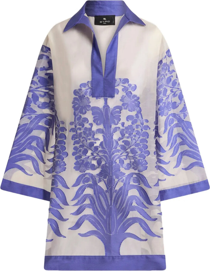 Etro Floral-Print Midi Dress