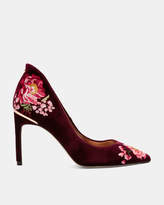 Thumbnail for your product : Ted Baker SAVIOV Embroidered velvet courts