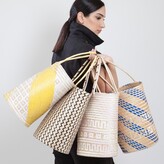 Thumbnail for your product : Washein - Palma Black Beach Tote Straw Bag