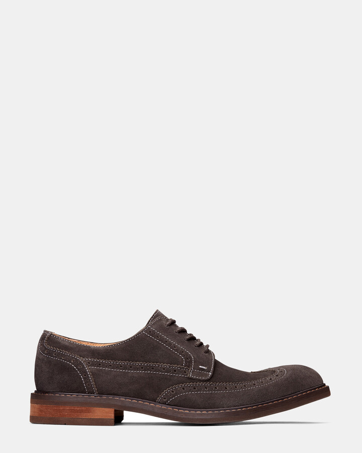 dark brown suede brogues