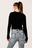 Thumbnail for your product : Azalea Fuzzy Knot Crop Sweater