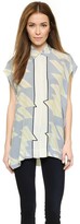 Thumbnail for your product : Derek Lam 10 Crosby Flag Print Top