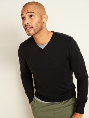 Old Navy Soft Cotton V-Neck Sweater for Men - ShopStyle