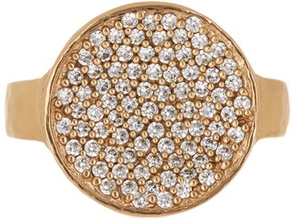 Melinda Maria 14K Gold Plated Kalena Pave CZ Ring - Size 8