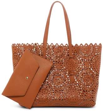 Shiraleah Helena Faux Leather Tote & Envelope Clutch