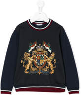 Thumbnail for your product : Dolce & Gabbana Kids crest print jumper