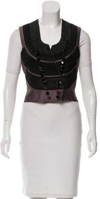 Jean Paul Gaultier Embroidered Button-Up Vest
