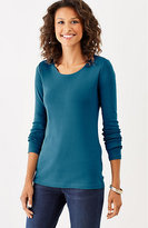 Thumbnail for your product : J. Jill Perfect Pima Long-Sleeve Delicate Scoop-Neck Tee