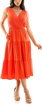 Thumbnail for your product : Nina Leonard Tiered Midi Dress