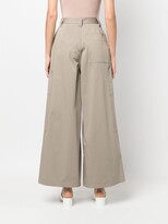 Thumbnail for your product : MM6 MAISON MARGIELA Three-Pocket Cotton Palazzo Pants