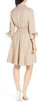 Thumbnail for your product : Eliza J Smocked Waist Cotton Stretch Poplin Shirtdress