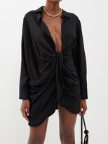 Thumbnail for your product : Jacquemus Bahia Knotted Twill Mini Shirt Dress