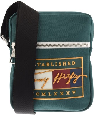 Tommy Hilfiger Signature Mini Reporter Bag Green