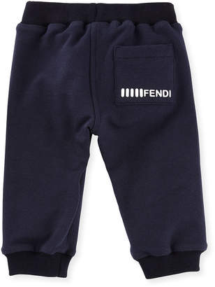 Fendi Logo Pocket Jogger Sweatpants, Size 12-24 Months
