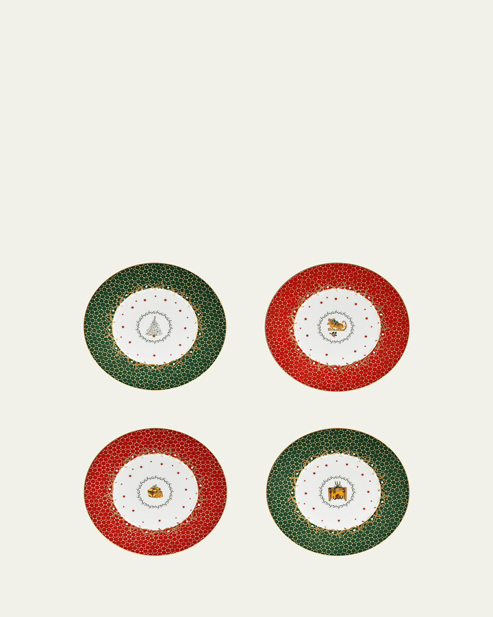 Bernardaud Assorted Salad Plates, Set of 4