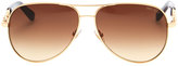 Thumbnail for your product : Jimmy Choo Reese Chain-Temple Aviator Sunglasses, Rose Gold