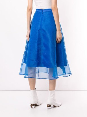 PASKAL clothes Sheer Panelled Flared Skirt