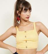 Thumbnail for your product : New Look Yellow Check Button Front Bralette