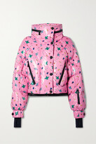 Thumbnail for your product : MONCLER GENIUS + 3 Moncler Grenoble Cropped Printed Quilted Down Ski Jacket - Pink