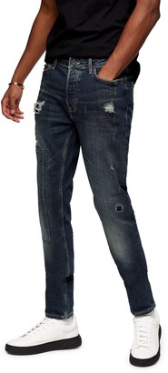 Topman Skinny Fit Rip & Repair Jeans