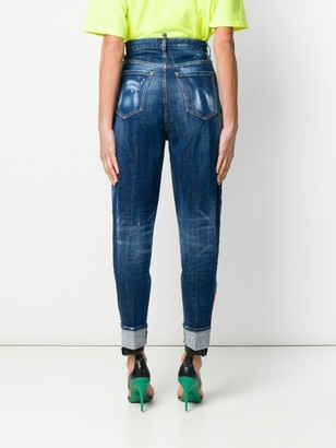 DSQUARED2 High-Waisted Tapered Jeans