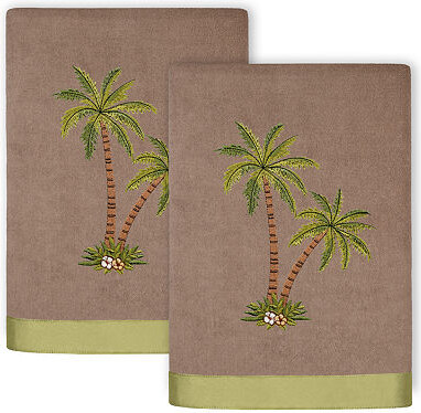 Linum Home Textiles Palmera 2-pc. Embellished Hand Towel