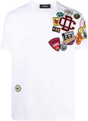 DSQUARED2 White Cotton T-shirt - ShopStyle