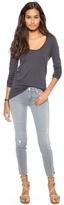 Thumbnail for your product : Mother The Vamp Skinny Ankle Slit Jeans