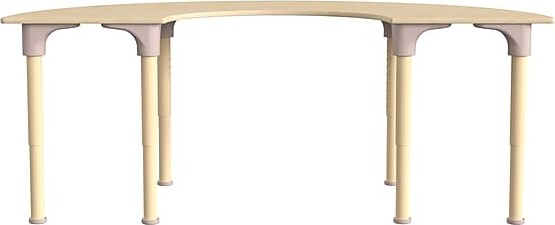 Flash Furniture Bright Beginnings Hercules 59" Semi-Circle Table, Height Adjustable, Beech (MK-ME088019-GG)