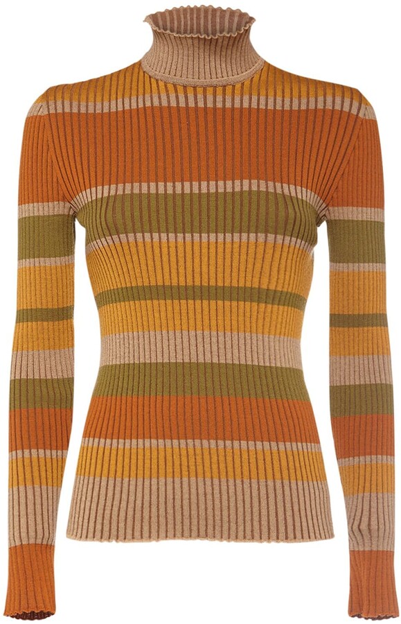 striped colorful turtleneck