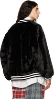 Thumbnail for your product : R 13 Black Yarn-Dyed Bomber Jacket
