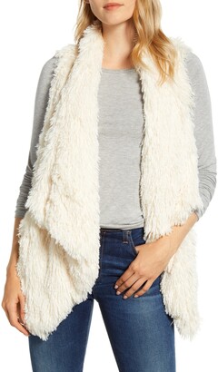 long fuzzy vest