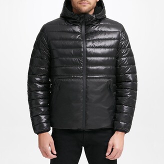 Kenneth Cole Zip Quilted Berber Lined Puffer