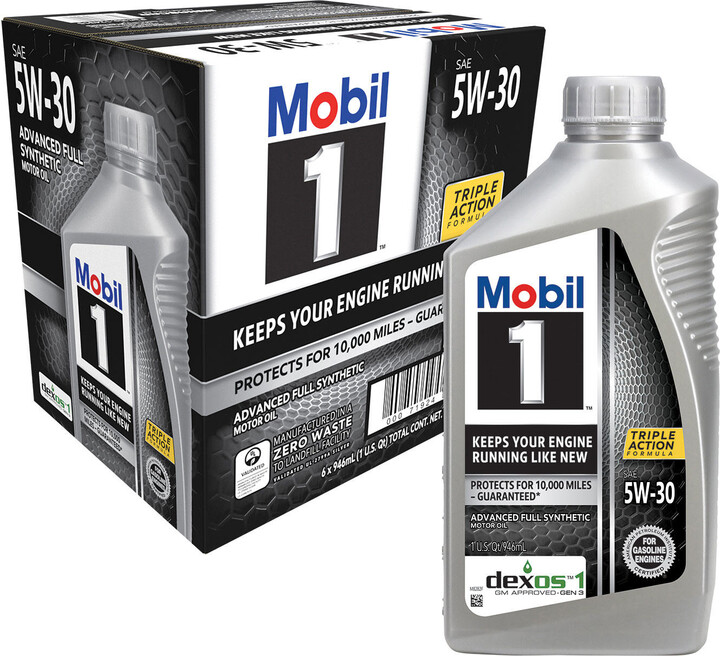 Mobil 1 5W-30 6 pk, 1 quart bottles