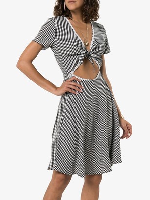 Solid & Striped Gingham-Check Cutout Dress