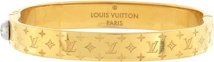 Louis Vuitton Paris Lucite Pink Gold Inclusion Wide Bangle