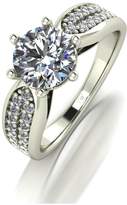 Thumbnail for your product : Moissanite PREMIER 9CT GOLD 1.75ct Eq total SOLITAIRE RING