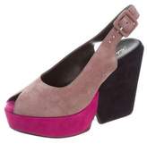 Thumbnail for your product : Clergerie Colorblock Platform Wedges w/ Tags
