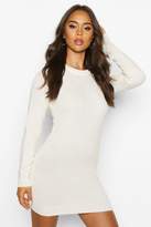 Thumbnail for your product : boohoo Crew Neck Long Sleeve Dress