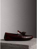Thumbnail for your product : Burberry Tasselled Polished Leather Loafers