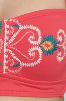 Thumbnail for your product : Lucky Brand Swimwear 'French Tapestry' Embroidered Bandeau Bikini Top