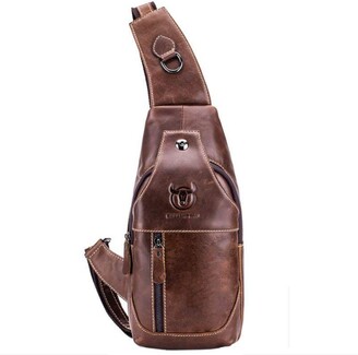 VARLIVOO Herren Umhängetasche - Crossbody Bag Mit USB Port In Rot