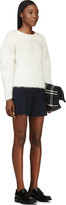 Thumbnail for your product : Carven Navy Wool Caban Shorts