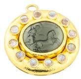 Thumbnail for your product : Elizabeth Locke 18K Mother of Pearl Intaglio & Labradorite Pendant Brooch