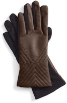 Thumbnail for your product : Fownes Brothers Tech Fingertip Leather & Knit Gloves